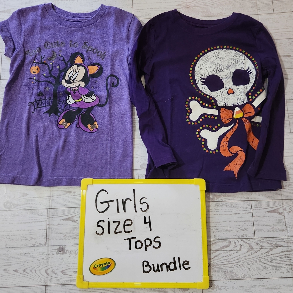 Girls Size 4 Halloween T-shirt Bundle/Lot/Set